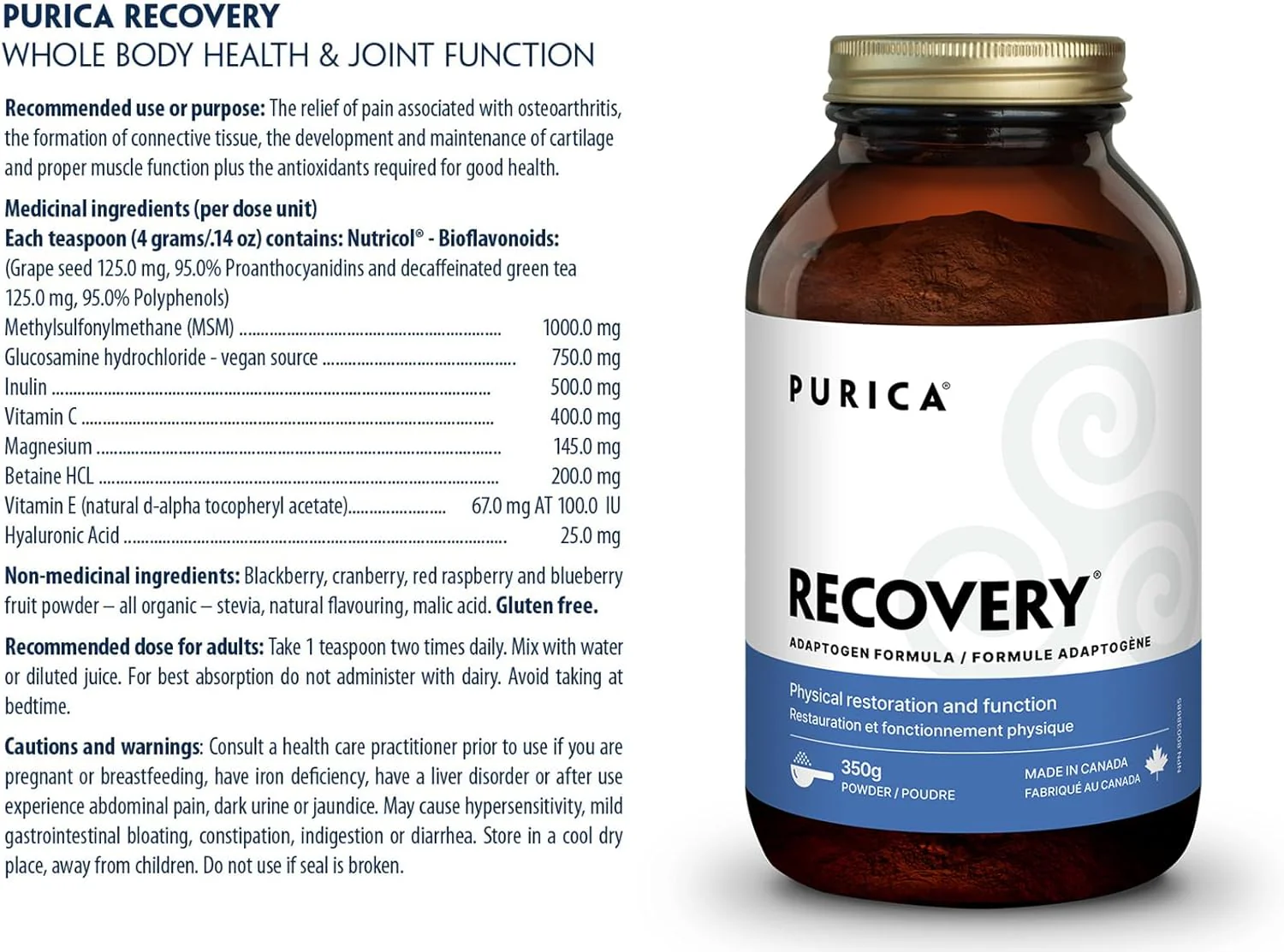 Recovery by Purica® – Joint, Pain & Inflammation Support | Capsules & Powder - Image 7