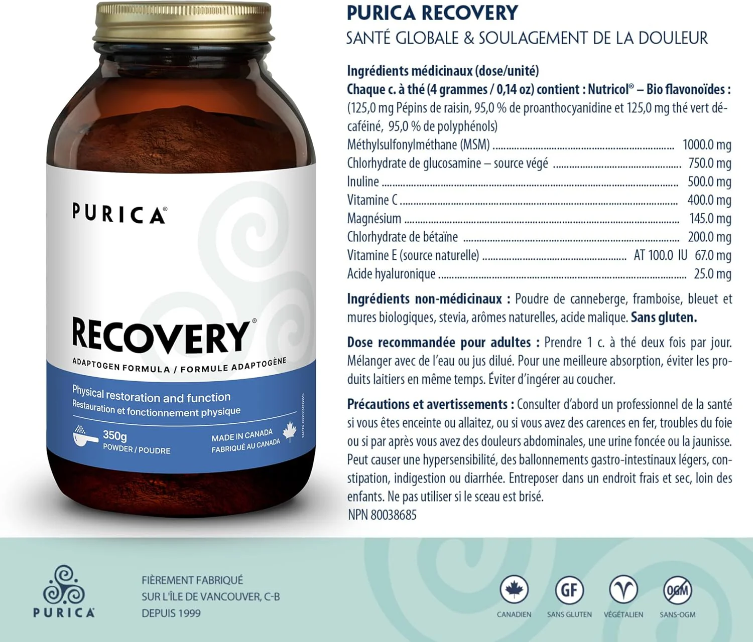 Recovery by Purica® – Joint, Pain & Inflammation Support | Capsules & Powder - Image 8