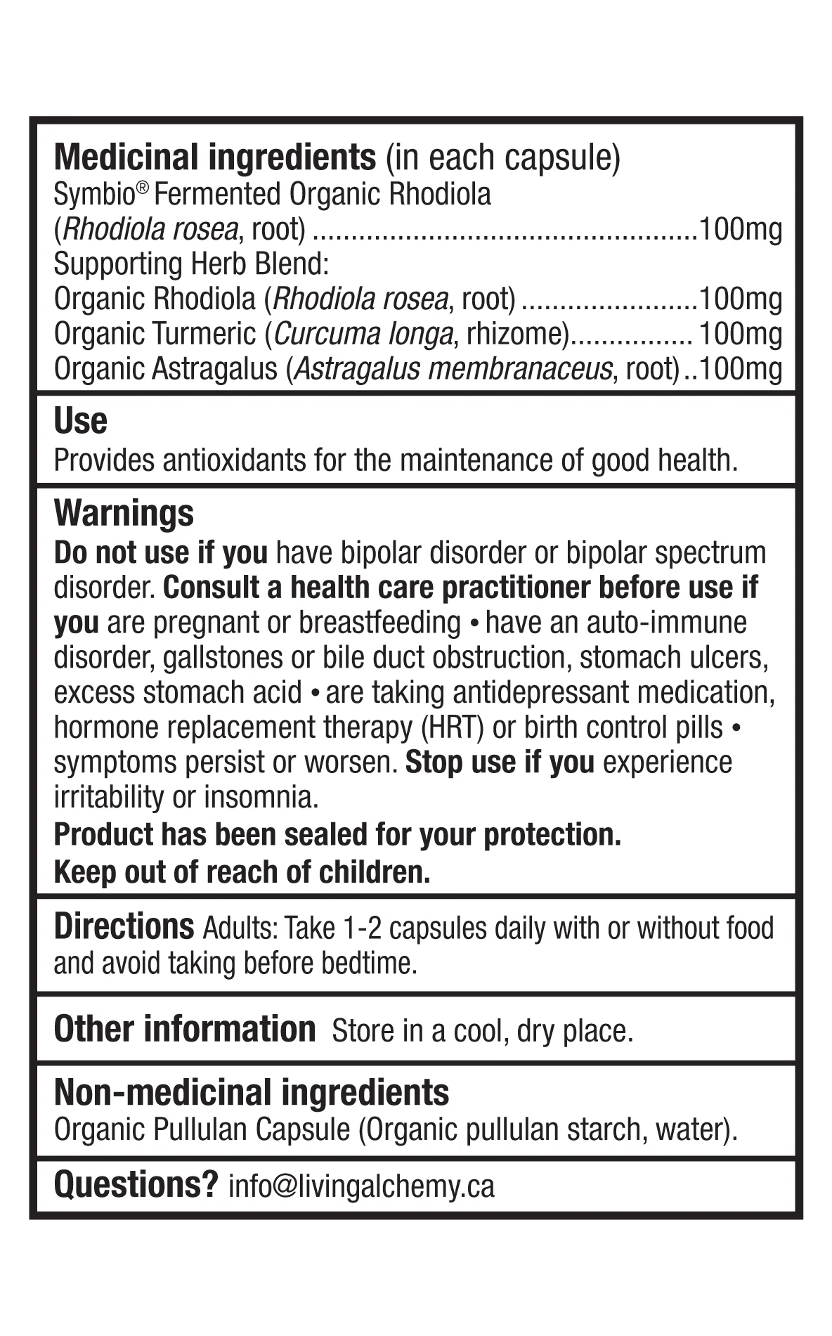 Rhodiola Alive | Living Alchemy | 60 Vegan Capsules - Image 4
