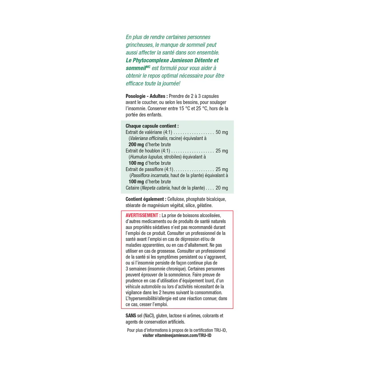 Valerian Herbal Complex | Jamieson™ | 60 Vegetable Capusles - Image 8