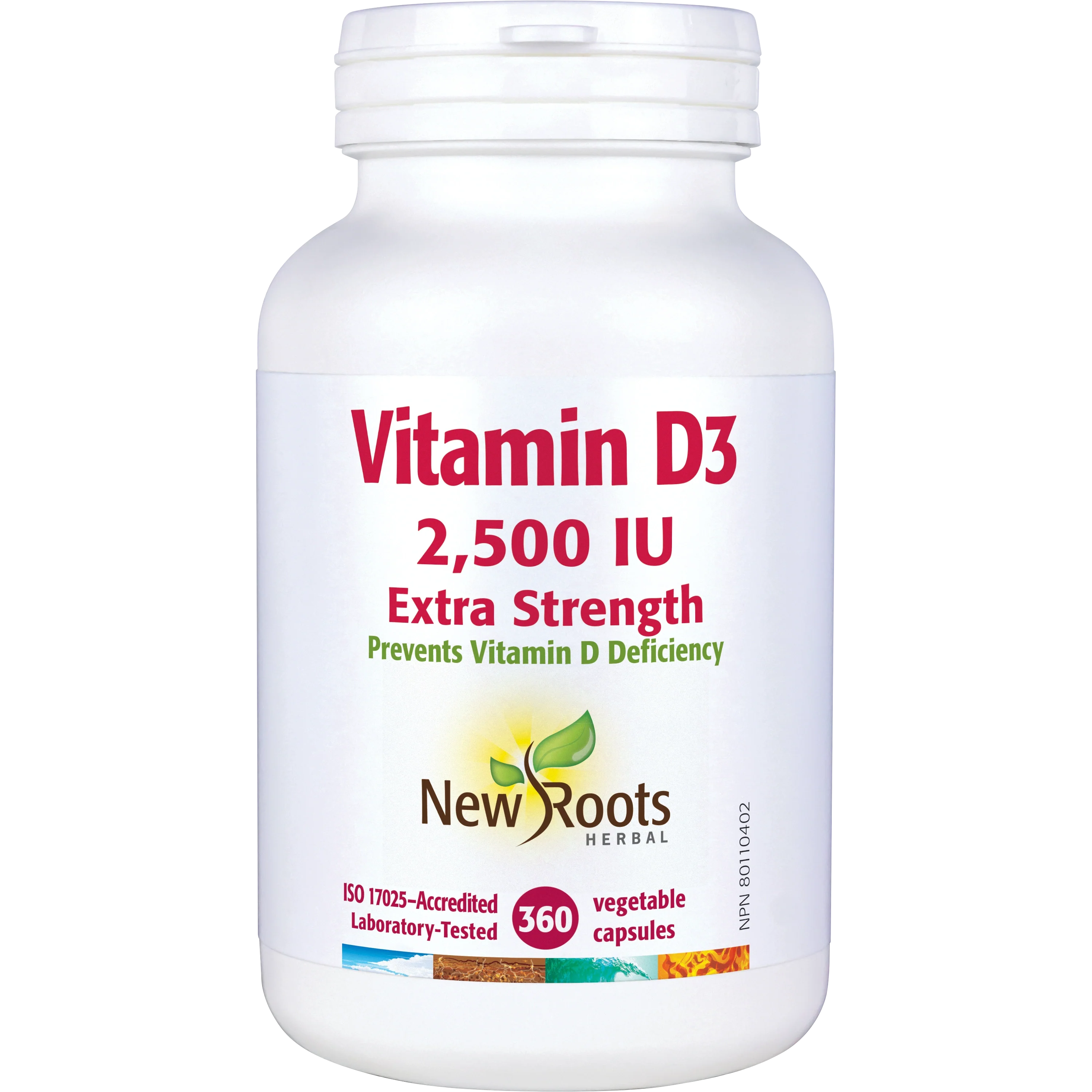 Vitamin D3 2,500 IU Extra Strength | New Roots HERBAL® | Various Sizes - Image 3