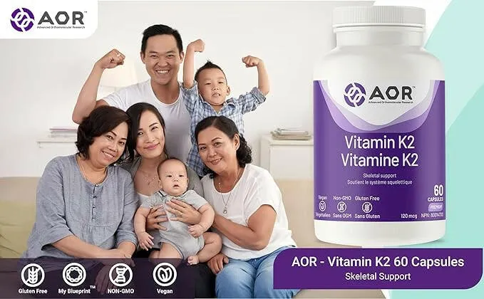 Vitamin K2 by AOR™ – Bone, Heart & Liver Support | 60 Capsules - Image 6