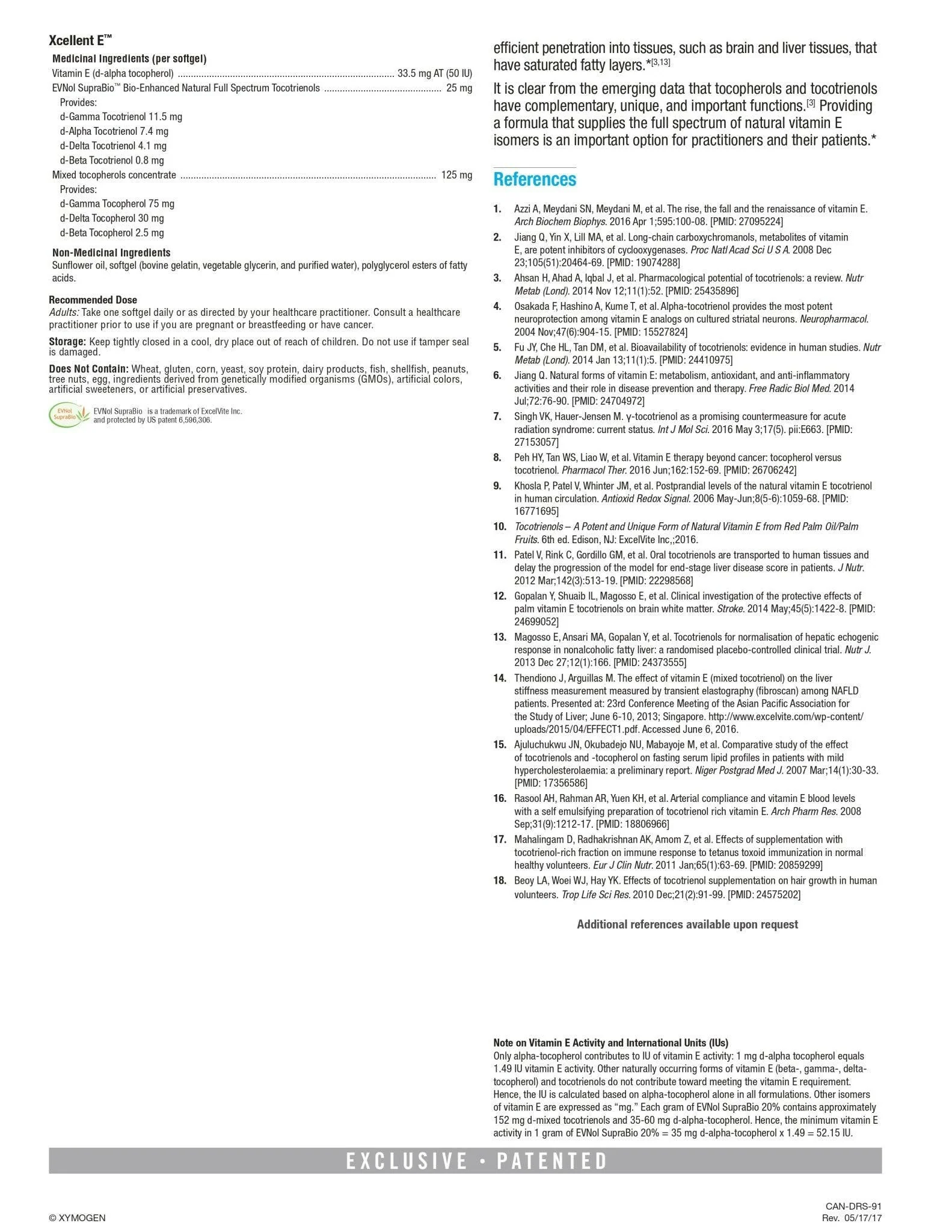 Xcellent E | Xymogen® | 60 Softgels - Image 7