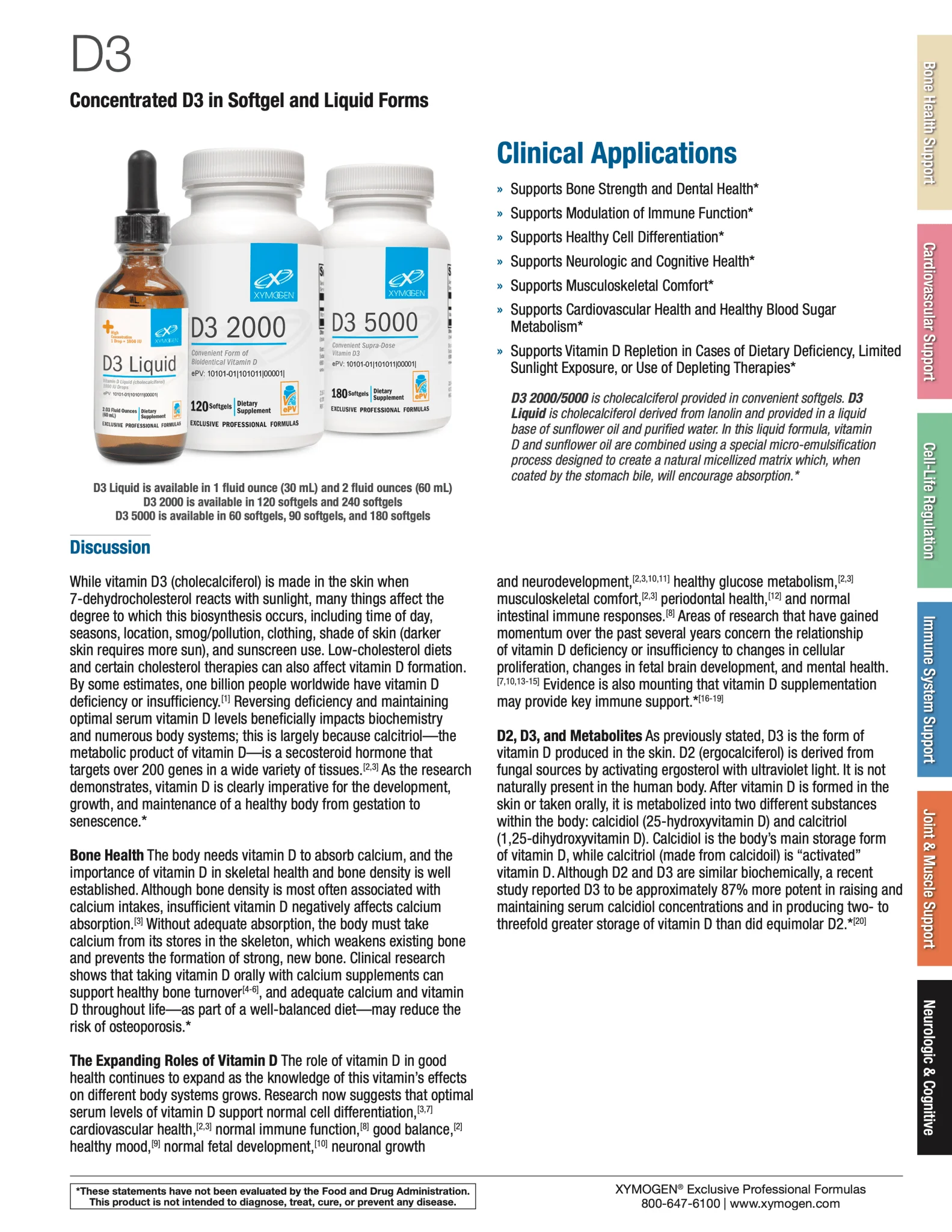 D3 Liquid | XYMOGEN® | 2.03 fl oz - Image 3