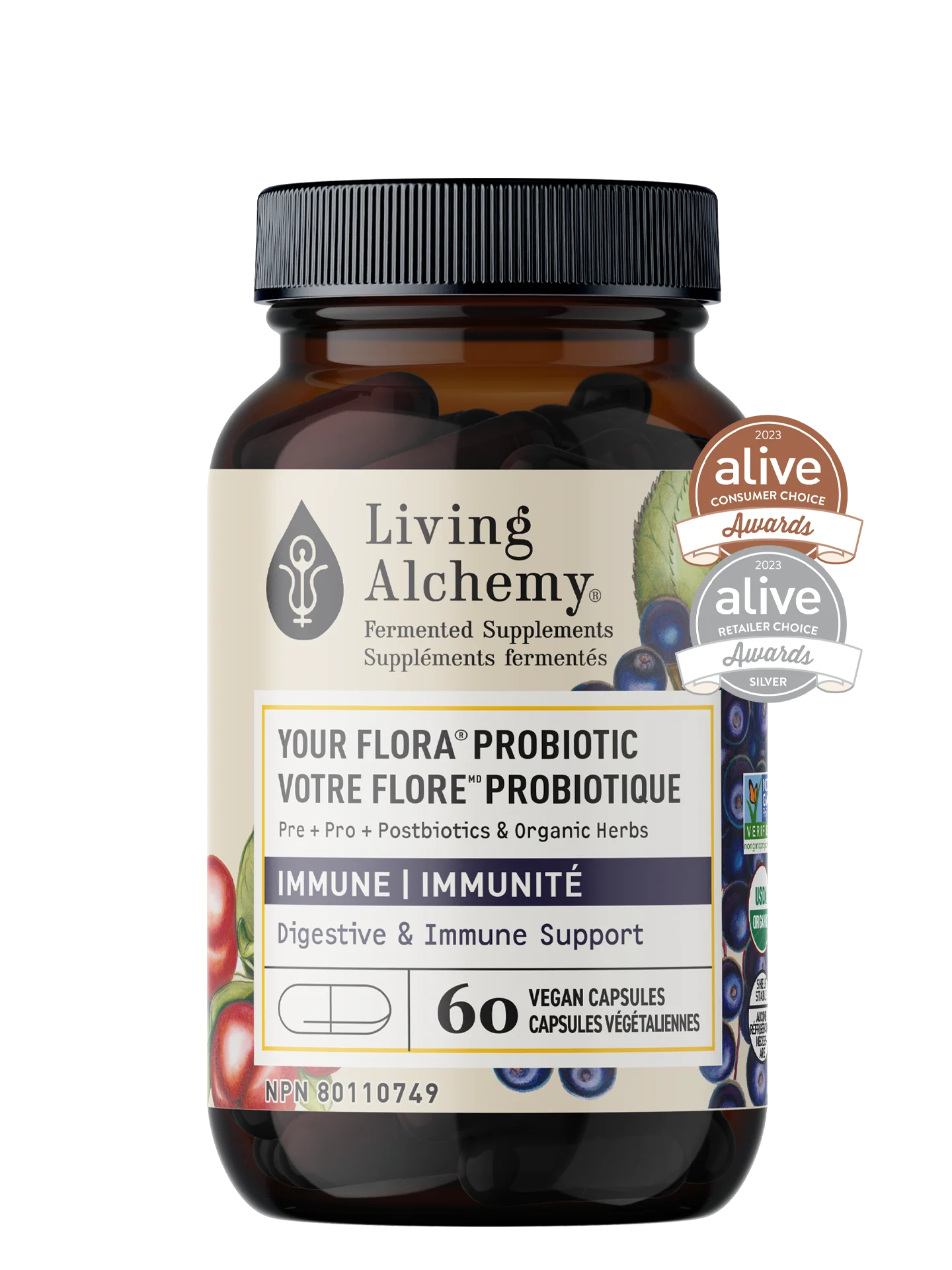 Your Flora® Probiotic Immune | Living Alchemy® | 60 Capsules - Image 6